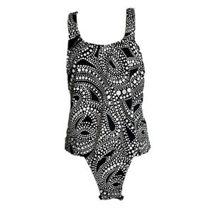ISLANDER one piece bathing suit, size 16, black/white, in good condition